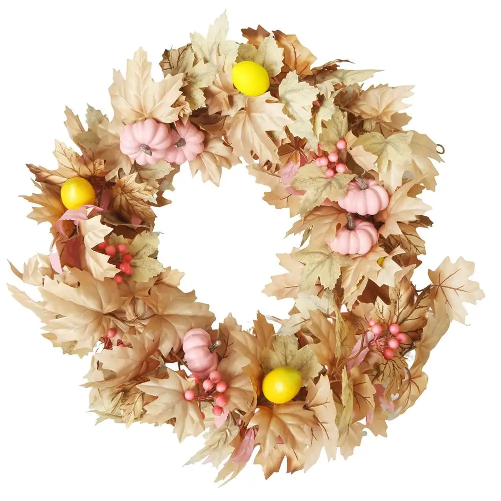 Faux Maple Leaf Garland 175cm Plastic Rattan Vine For Thanksgiving Halloween Harvest Festival Indoor Outdoor Wall Decor
