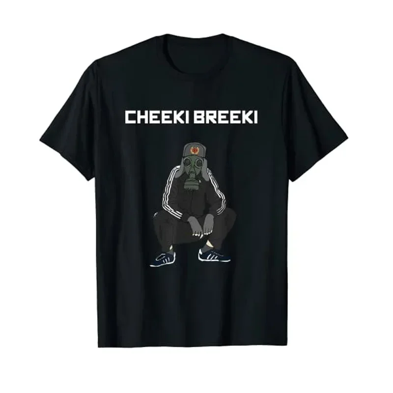 Funny Gamer  T-Shirt Humor style Graphic Tee Tops Men Clothing Customized Products Cheeki Breeki - Gopnik Slav Style oversized