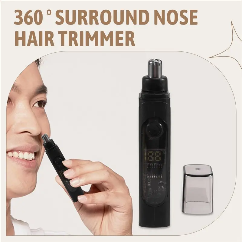 【مخزنة】ماكينة تشذيب شعر الأنف الكهربائية القابلة لإعادة الشحن عبر USB متعددة الوظائف مجموعة العناية الرجالية المحمولة لإزالة شعر الأنف والأذن #3