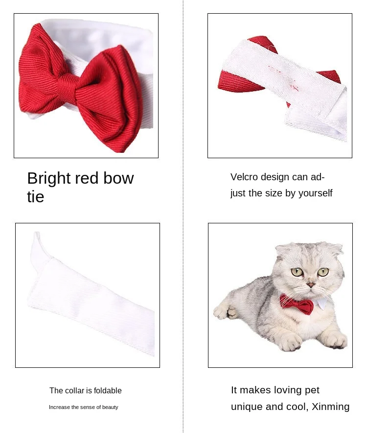 1PC Pet Puppy Dogs Adjustable Bow Tie Collar Necktie Bowknot Bowtie Holiday Wedding Decoration Accessories New