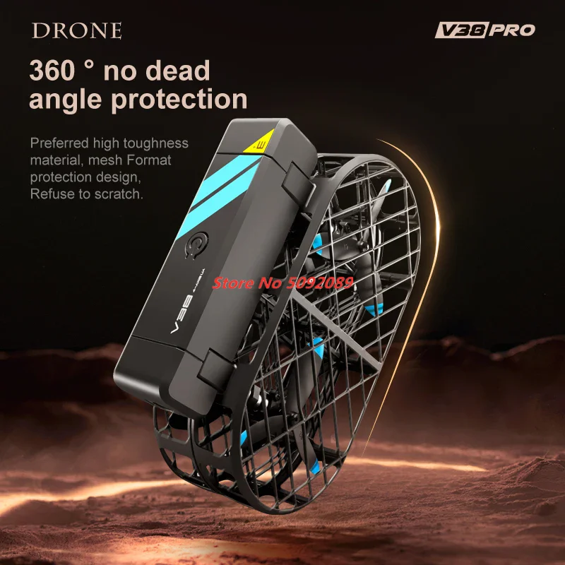 Mini 8K Drone 8K HD Camera Aerial Photography WIFI Grid Aircraft Full Protection Pocket UVA Fixed Height RC Drone Gift Toys