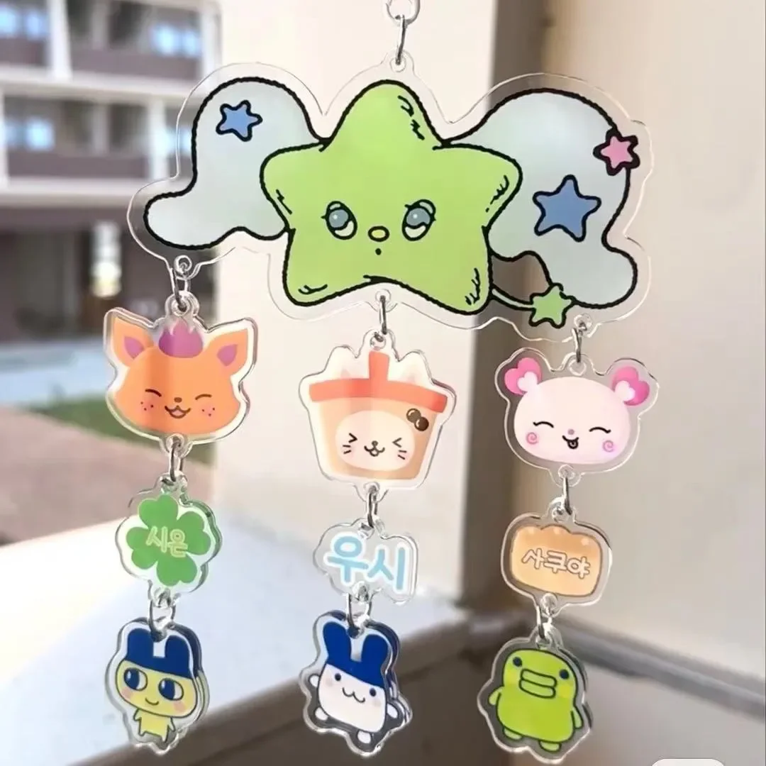 

Брелок для ключей Wish Wind Chime NCT SION RIKU YUSHI JAEHEE RYO SAKUYA, акриловый брелок с героями мультфильмов, милая сумка, кулон, студенческий подарок