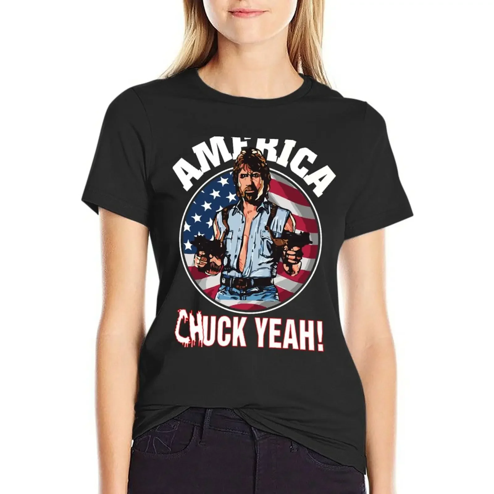 

America Chuck Yeah Active T-Shirt oversized anime clothes t-shirt dress for Women plus size sexy