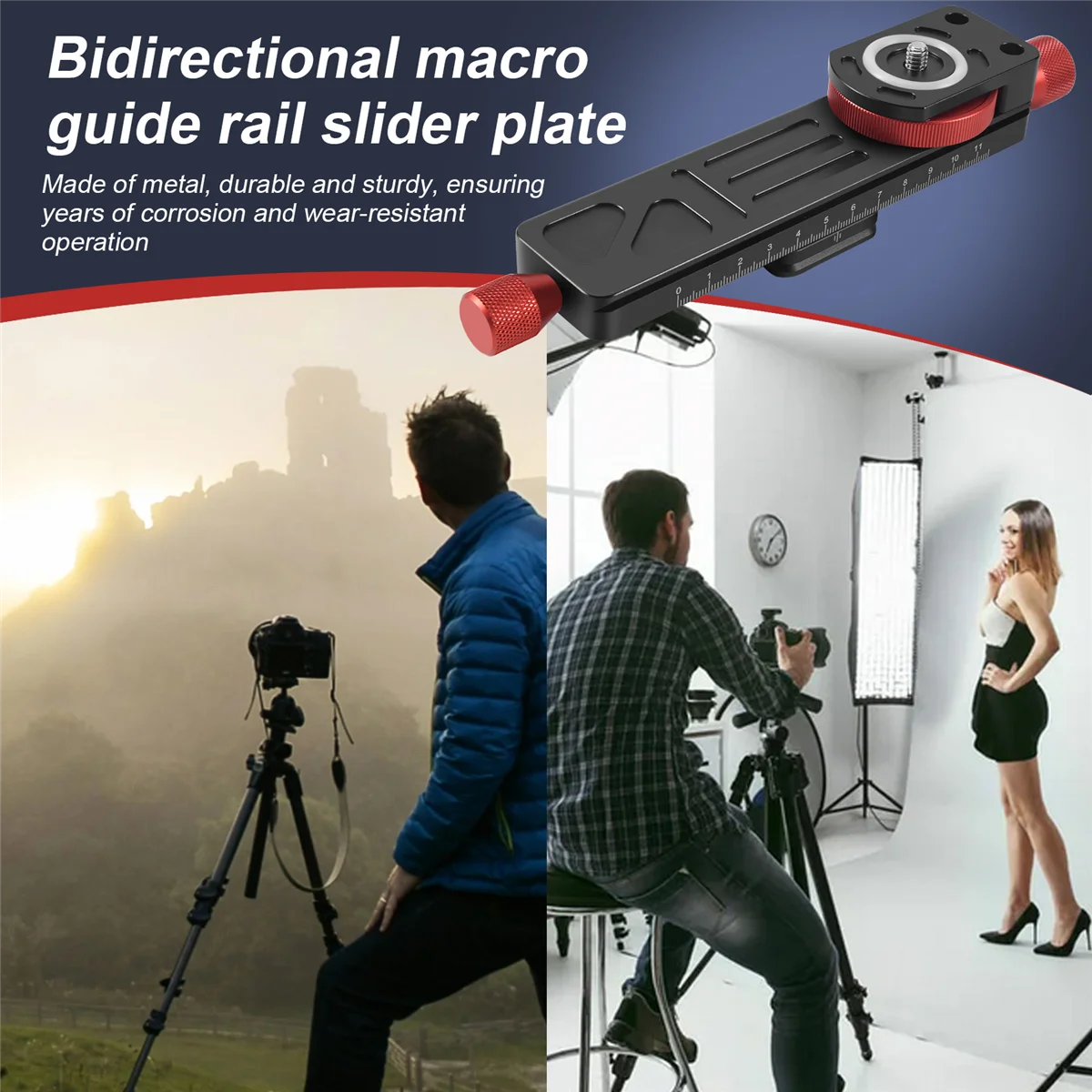 All Metal Wormdrive Macro Rail Fine Focus Focusing Arca / Lever Clamp Compatible