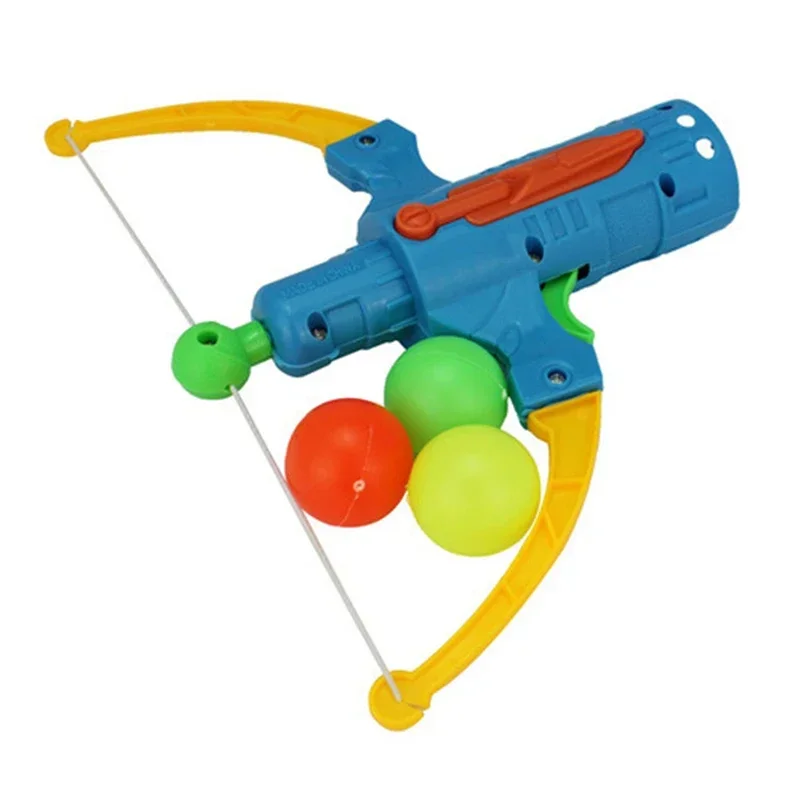 Table Sports Outdoor Tennis Gun Plastic Ball Slingshot Game Random Color Shooting Toy Arrow Style Bow Archery For Children Gifts