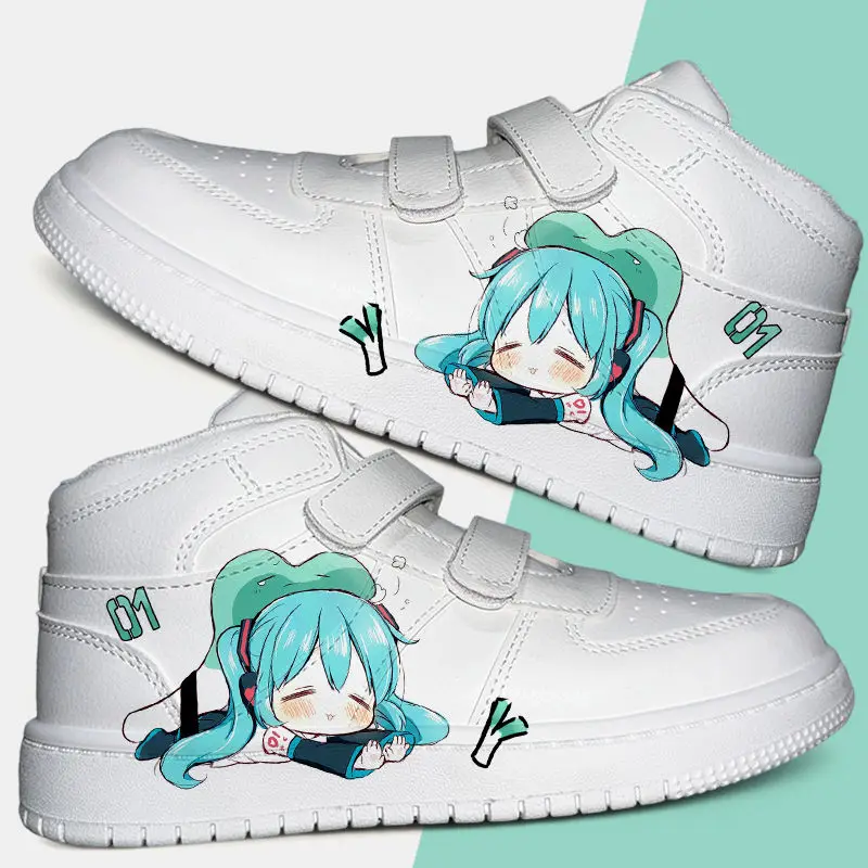 Kawaii Hatsune Miku hand-painted peripheral miku two-dimensional animation student female cartoon cute casual sneakers wholesale