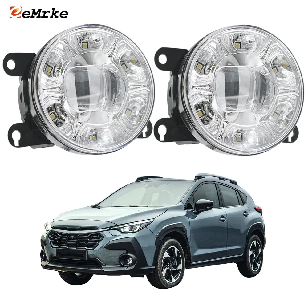 

Auto Fog Lights for Subaru Crosstrek 2022 2023 2024 Fog Lamp with Clear Lens PTF + Led DRL Daytime Running Light Car Accessories