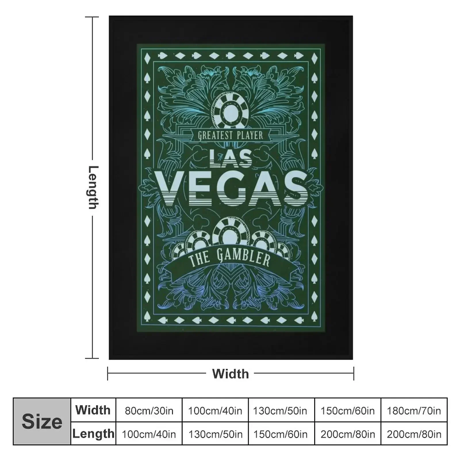 Las Vegas Gambler T-Shirt. Throw Blanket Warm Winter beds Camping Custom Hairys Luxury Blankets
