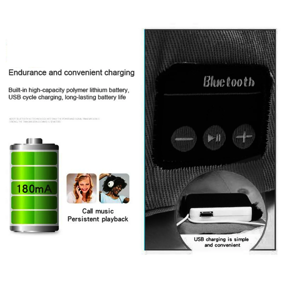 ABXHH Беспроводные наушники Bluetooth наушники спортивная музыкальная кепка для отдыха громкой связи бейсбольная кепка наушники для мобильных устройств черные