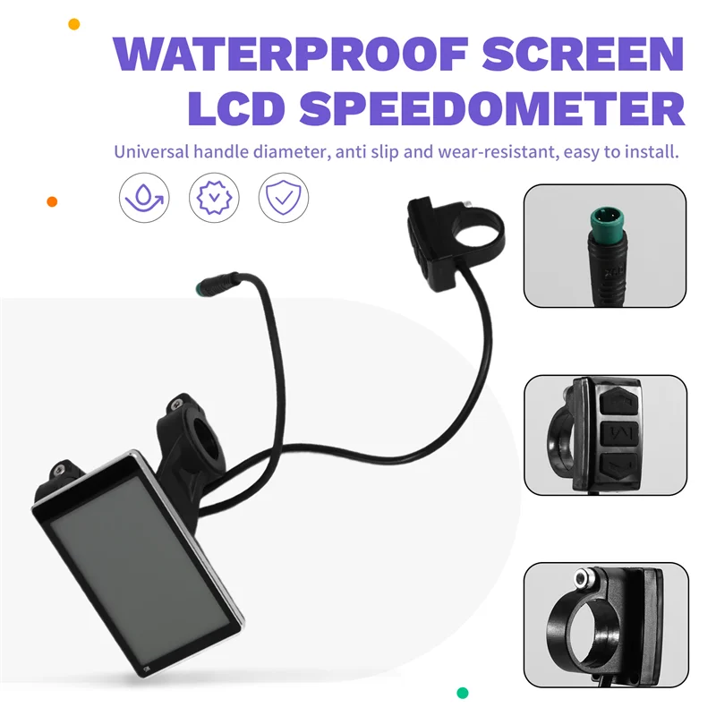 

Fatbike Accessoires Dispaly Version Waterproof Screen LCD Speed Meter For Fatbike OUXI V8 M5 Scooter Parts