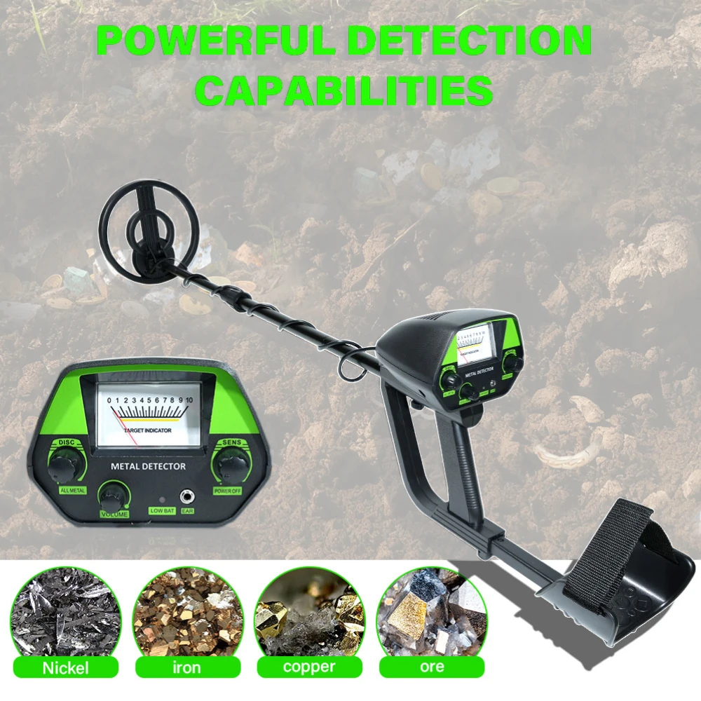 Metal Detector MD5090 IP68 Waterproof Search Coil Technology - Gold Silver Coin and Treasure Detection Equipment for Outdoor Use