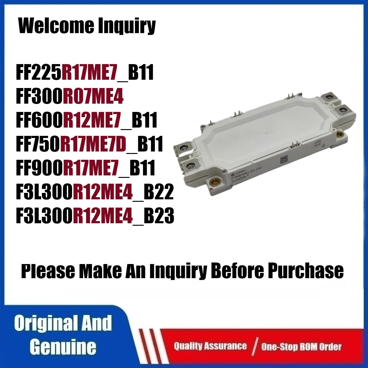 Genuine FF225R17ME7_B11 FF300R07ME4 FF600R12ME7_B11 FF750R17ME7D_B11 FF900R17ME7_B11 F3L300R12ME4_B22 F3L300R12ME4_B23 Module