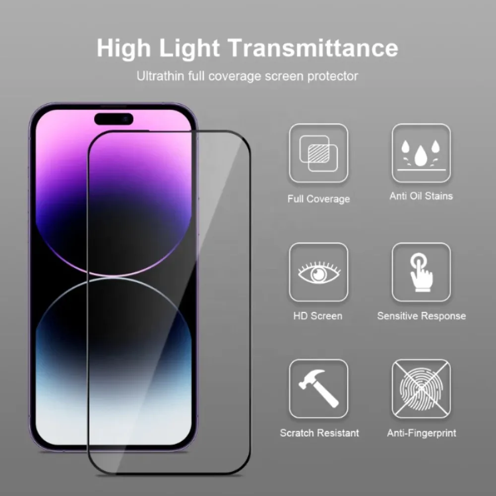 2 Pack Privacy Glass Screen Protector For iPhone 13 11 12 14 15 Pro Max X XR XS Max 7 8Plus Protective Film