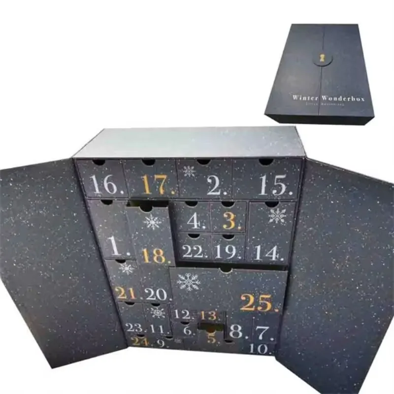 2025Custom Advent Calendar Boxes for Festival Christmas Gift Box Manufacturer