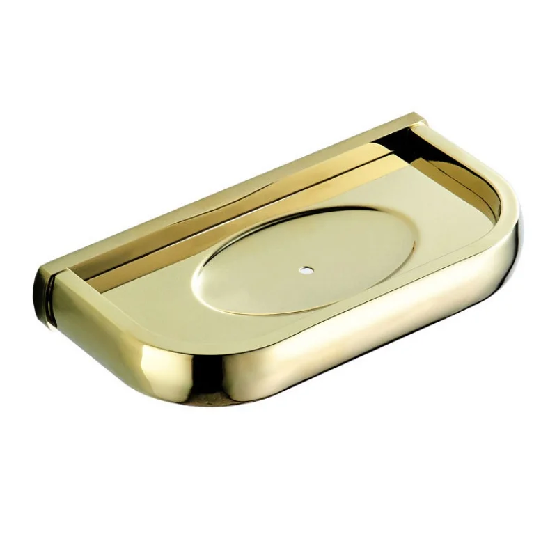 Golden Bathroom Wall-Mounted Soap Holder Wall Installation Soap Dish Bathroom Bathroom Pendant Brass Soap Dish Storage Rack