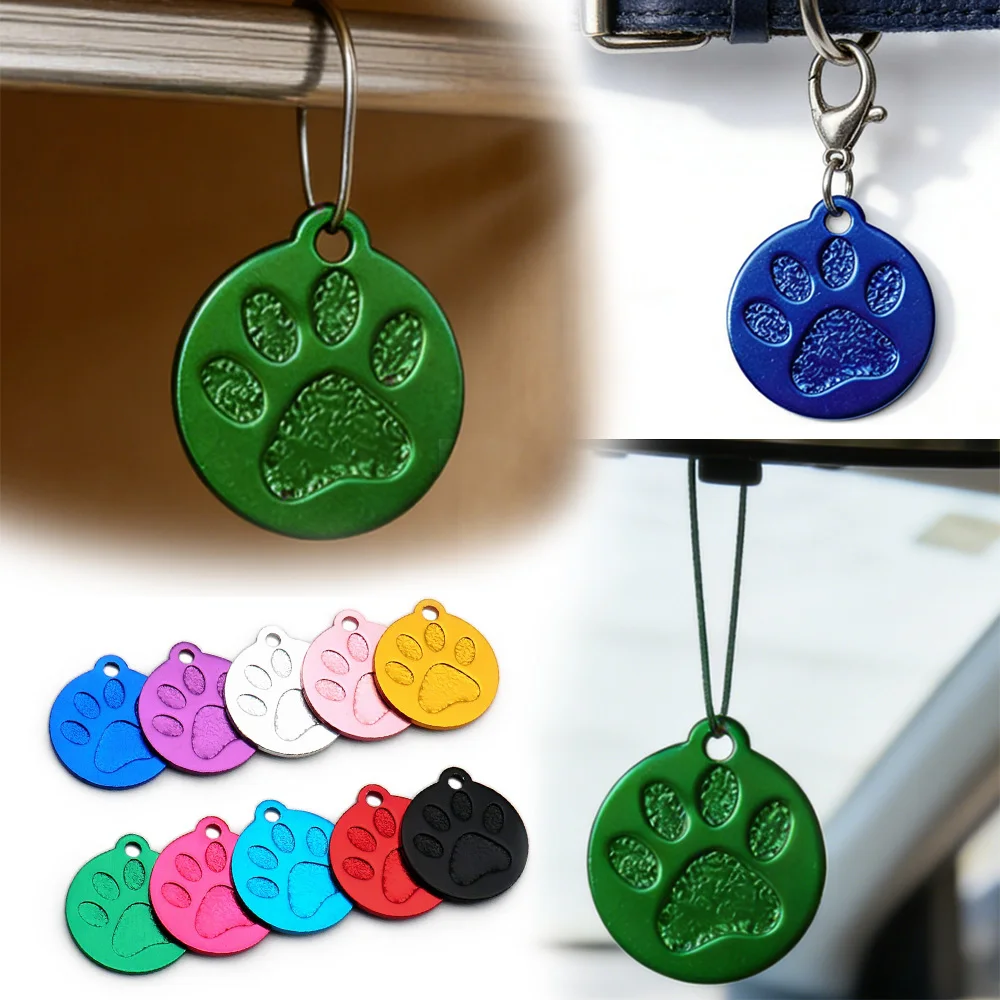 100 Étiquettes vierges pour collier de chien en forme de patte, pour médaille de chiot avec gravure de nom, plaque nominative anti-perte pour chiot, accessoires et fournitures