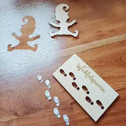 Gnome Stencil Footprints Footprint Template Window Decorations Mini Gnome Stencil Footprints Gnome Door Accessories Christmas