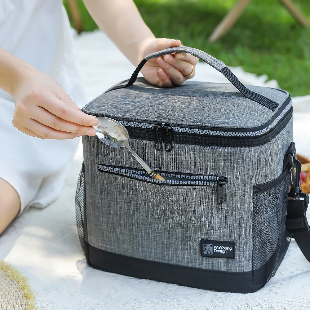 12L wasserdichte Isolierungs-Campingtasche mit PEVA-Folie-Innenfutter, große Kapazität, Mittagessen- und Bento-Tasche für Arbeit und Pendeln – Detail 8