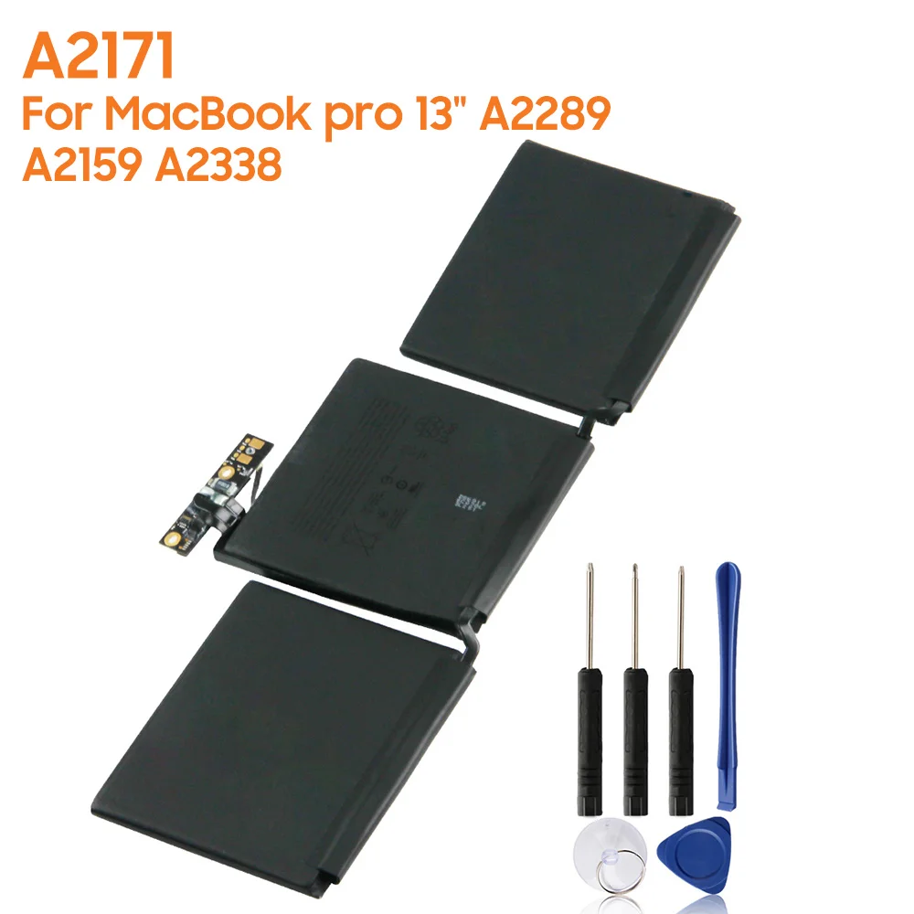 

Replacement Battery A2171 For MacBook pro 13" 2019 A2289 A2159 A2338 Rechargeable Loatop Battery 5103mAh