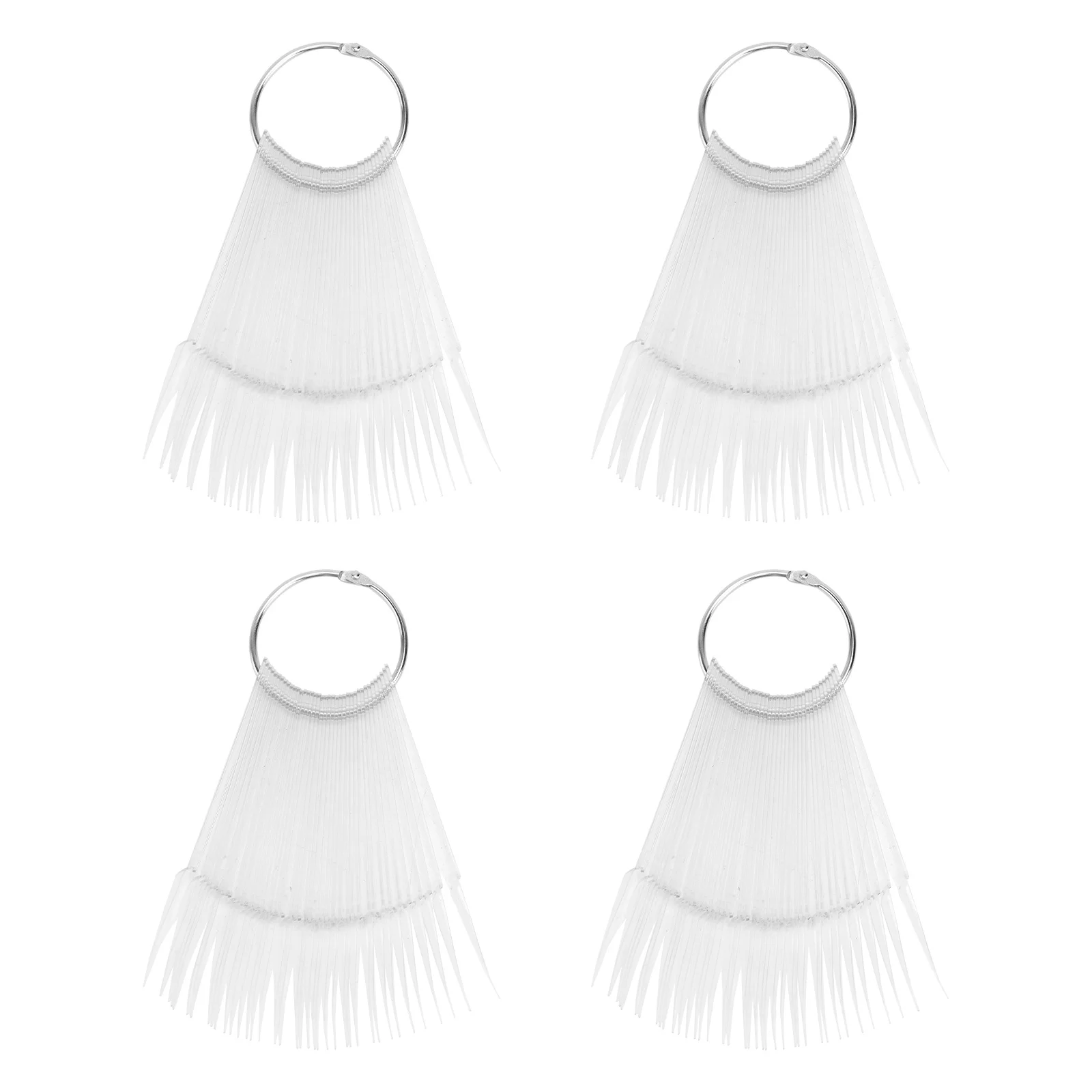 4 Zestawy Przezroczystych Paletek do Ćwiczeń Manicure w Kształcie Wachlarza, Tablica Ekspozycyjna do Prezentacji Kolorów Lakierów do Paznokci