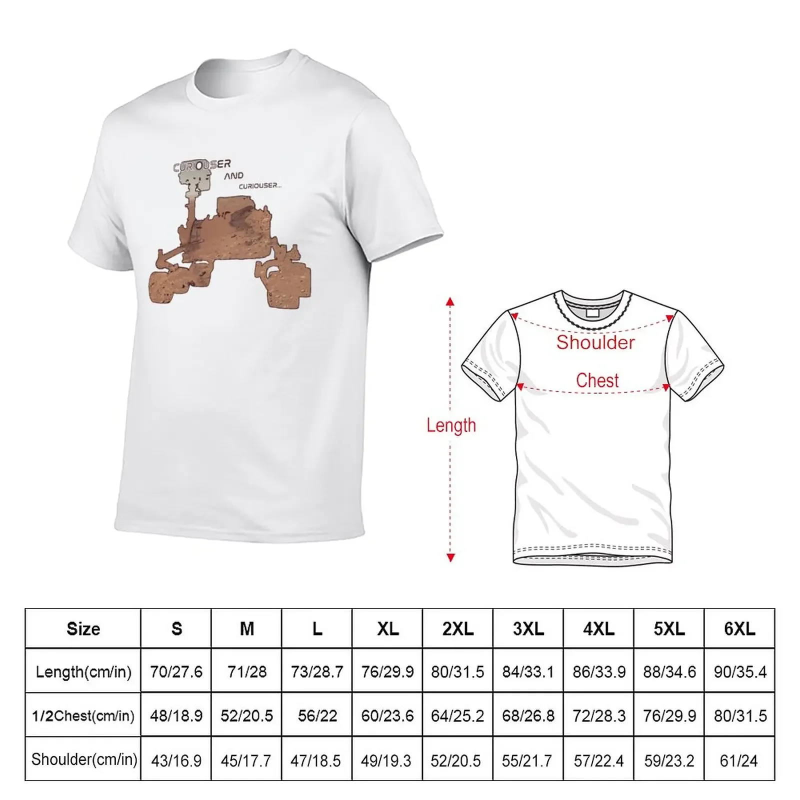 Curiosity Rover T-Shirt customs design your own kawaii clothes sublime summer clothes t shirts men