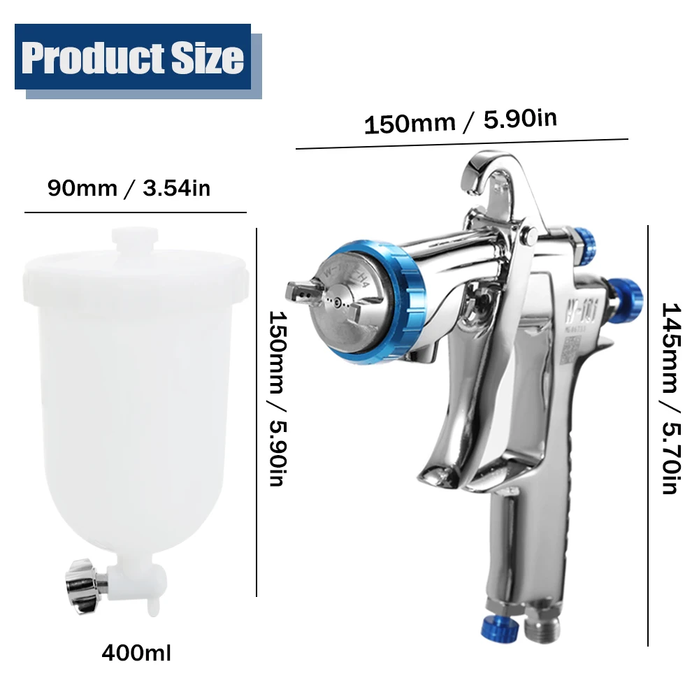 W101 Spray Gun Airbush Nasedal Professional Stainless Steel DIY Air Machine Hand Manual Painting Tool Feed Fluid Cup