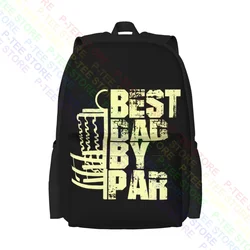 Discgolf Disc Golf Dad Best Dad By Par Large Capacity Backpack Travel Shoe Bag Storage Bag Large Capacity