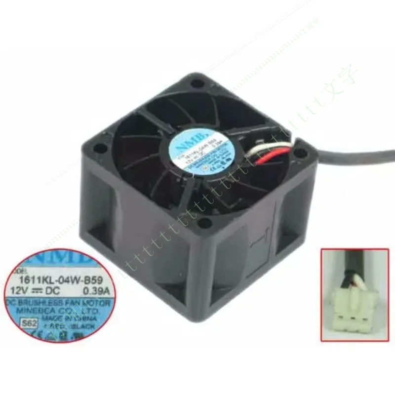 

W FOR NMB-MAT 1611KL-04W-B59 S62 DC 12V 0.39A 40X40X28mm Server Cooling Fan