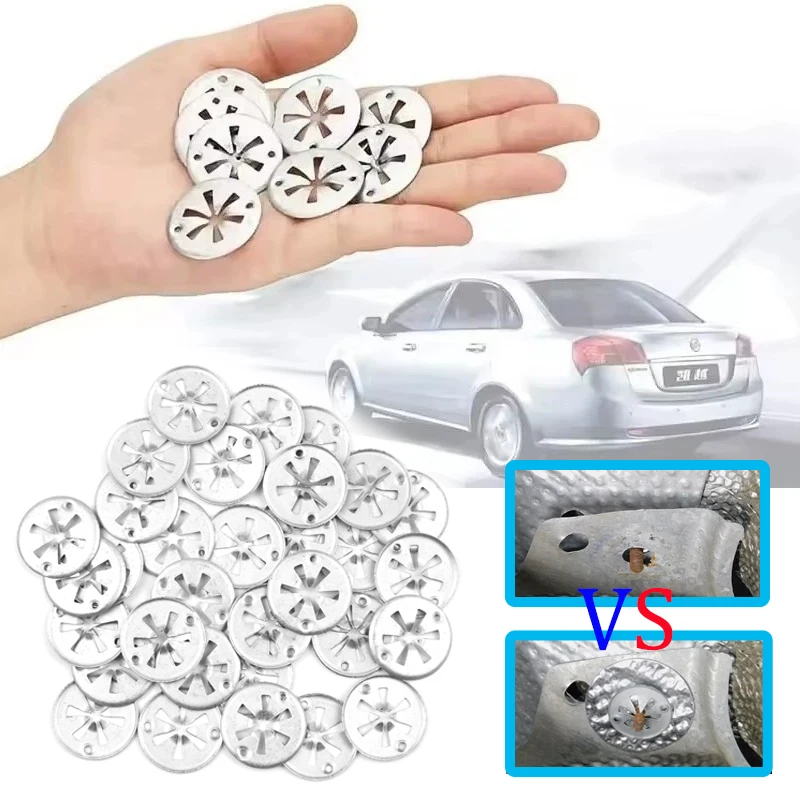 

Automotive Fireproof Insulation Clamp Fasteners Engine Compartment Liner Clips Circular Splash-Proof Metal Gaskets Auto Parts
