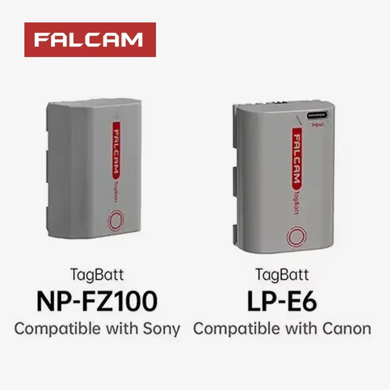Falcam Usb-C Direct-Charge Camera Battery for  Sony Np-Fz100 and Canon Lp-E6 High Capacity Easy Tracking Tagbatt New