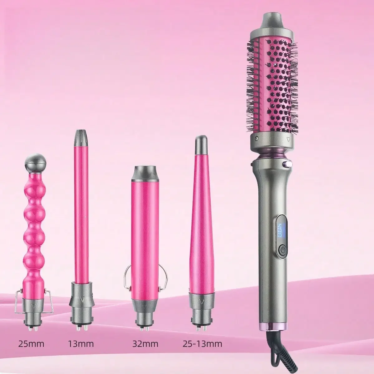 Best-Selling 5-In-1 Curling Iron With Multi-Size Replaceable Heads, Multifunctional Hair Styler, Ideal For Creating Big Waves, Egg Roll Curls And Wool Curls.