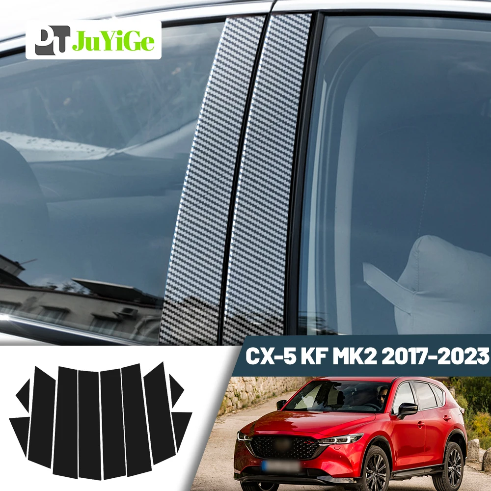 

Glossy Black Carbon Fiber Window Door Deal B C Pillar Post Cover Sticker For Mazda CX-5 CX5 KF 2017-2023 2018 2019 2020 2021