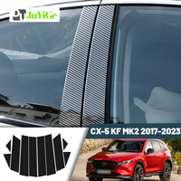 Glossy Black Carbon Fiber Window Door Deal B C Pillar Post Cover Sticker For Mazda CX-5 CX5 KF 2017-2023 2018 2019 2020 2021