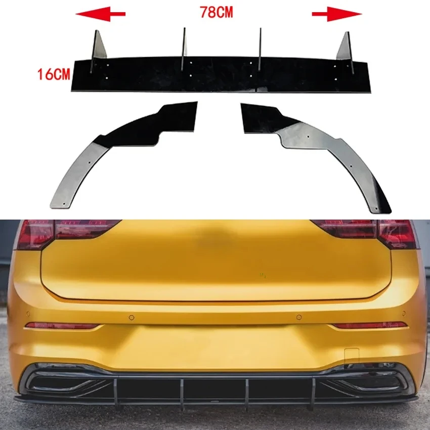 Rear bumper spoiler For Volkswagen Golf 8 Pro Golf MK8 2021 2022