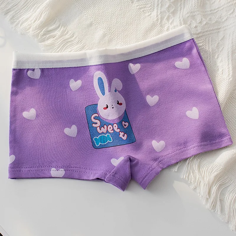 4 Stück weiche, antibakterielle Baumwoll-Slips für Kinder und Mädchen, Höschen mit Erdbeer-Print, atmungsaktive Unterwäsche für Kinder von 3–16 Jahren – Detail 2