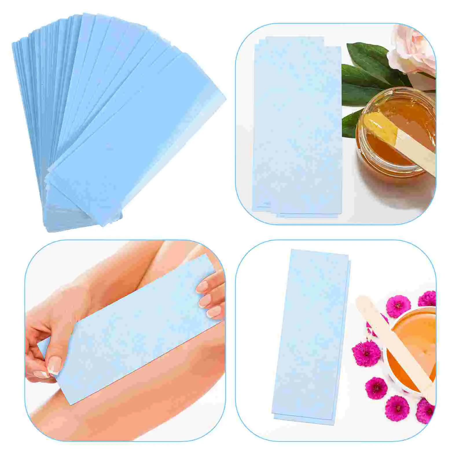 100 Pcs Hair Removal Paper Facial Wax for Women Strips Face Waxing Small Beeswax Body