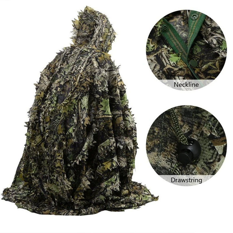 Outdoor Hunting Maple Camouflage Cape, Jungle Ghillie Suit