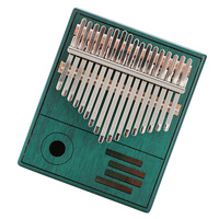 Thumb 17 Keys Hand Piano Wooden Square Kalimba Music Exquisite Musical Instrument Delicate