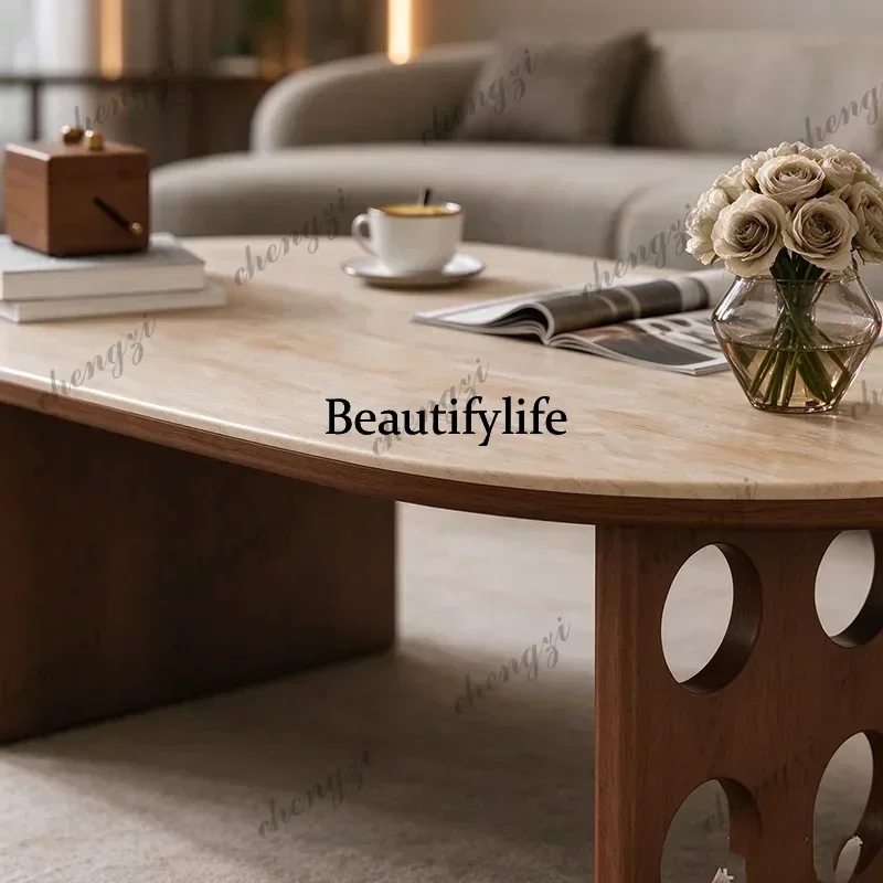 Rectangle Simple Coffee Table Mid Century Chinese Design Retro Coffee Table Vintage Kawaii Mesa Cafe Furniture Living Room