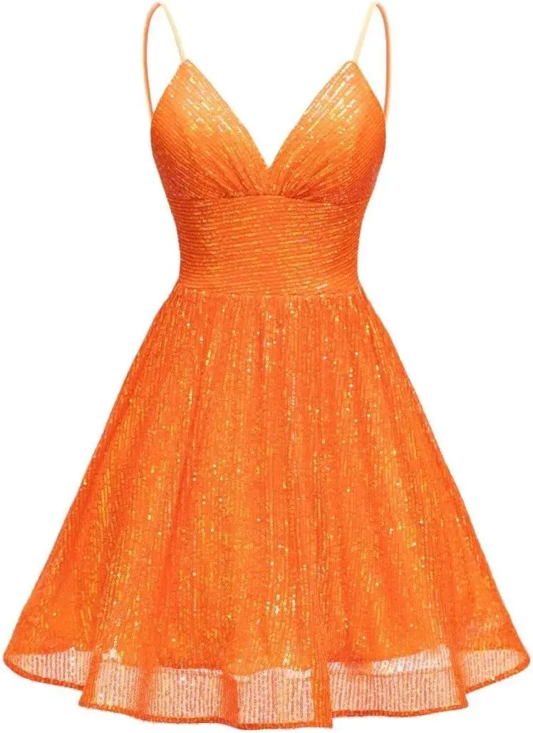 Sequin Homecoming Dresses Short Prom Dresses for Women Sparkly Ball Gown Formal Cocktail Dresses Graduation Dress Mini Dress