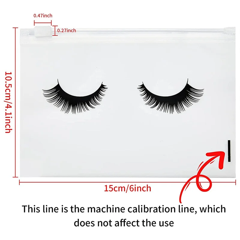NEW 100 Pieces Eyelash Aftercare Bags Eyelash Makeup Bags Empty Lash Cosmetic Pouch Travel Make Up Cases Toiletry Bag White