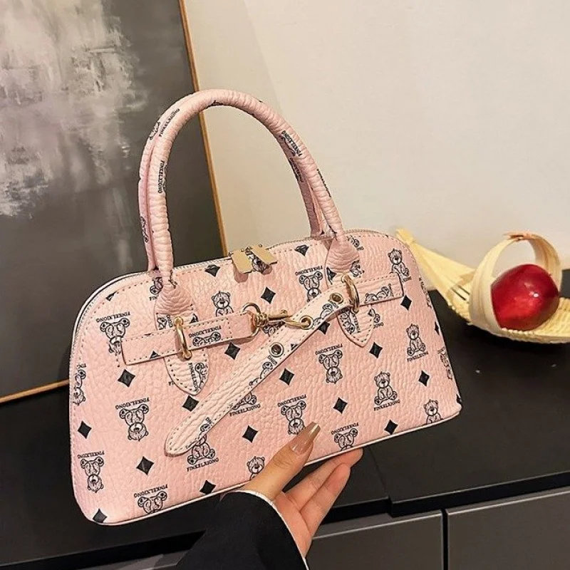 

Ladies Handbag Made Of Orchard-Printed Leather Featuring Paris Trendy Vintage Lightweight Soft Daily Modern Style​