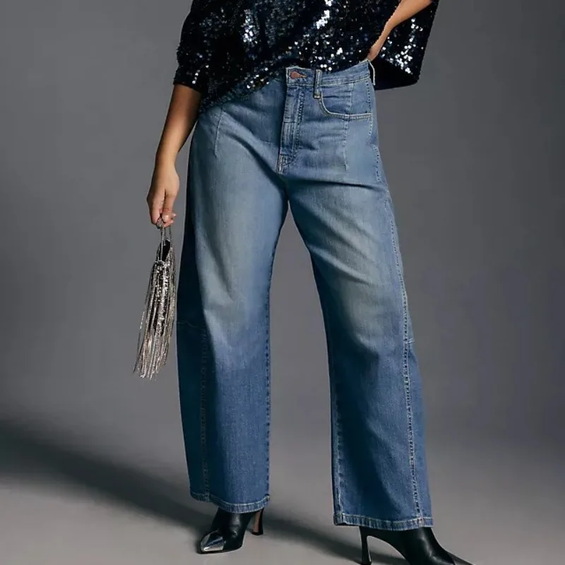 

High Waist Wide Leg Jeans Women Casual Loose Denim Pants