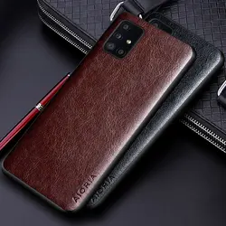 Luxury PU leather Case for Samsung galaxy A51 A71 A41 A31 A21S A11 4G 5G with Business solid color design phone case coque