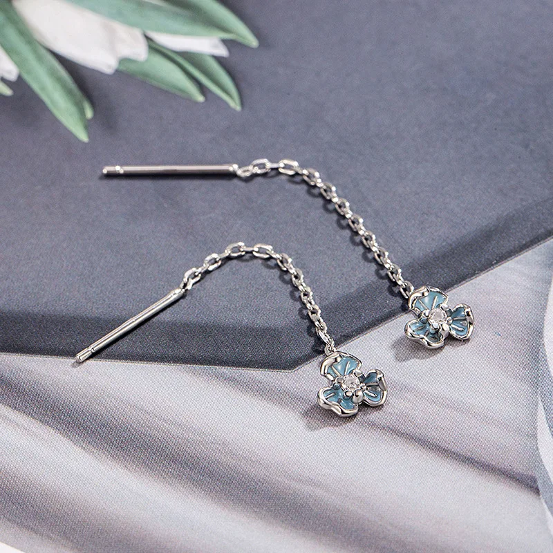 أقراط أذن صغيرة من الفضة الإسترليني عيار 925 مصنوعة من الفضة الإسترليني هي إكسسوارات مجوهرات رائعة وبسيطة للنساء #4