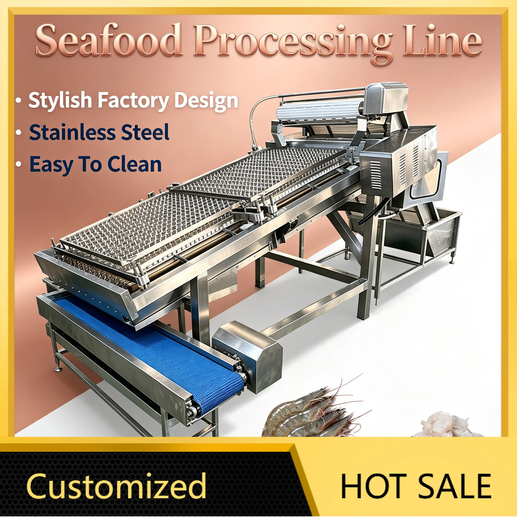 Customizable Shrimp Peeling Machine, High‑Yield Shell Removing Device for Seafood Processing Enterprise
