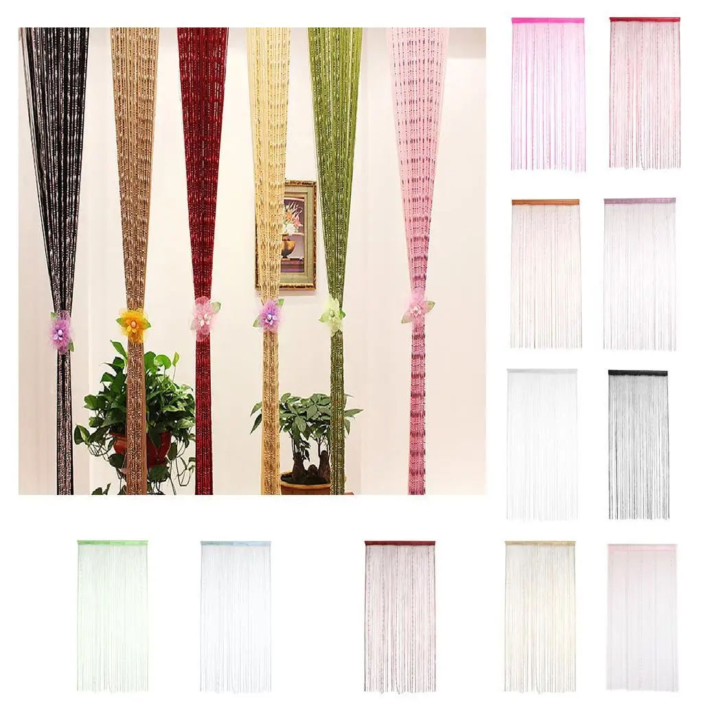 Spaghetti Fringe String Door Curtain Panels Room Divider Fly Screen Blind