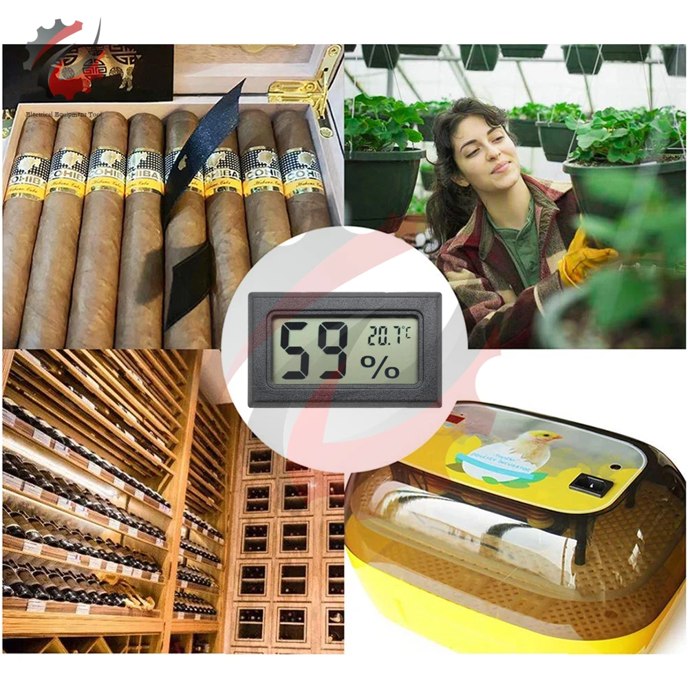 Mini LCD Digital Thermometer Hygrometer Temperature Indoor Convenient Temperature Sensor Humidity Meter Gauge Outdoor Instrument