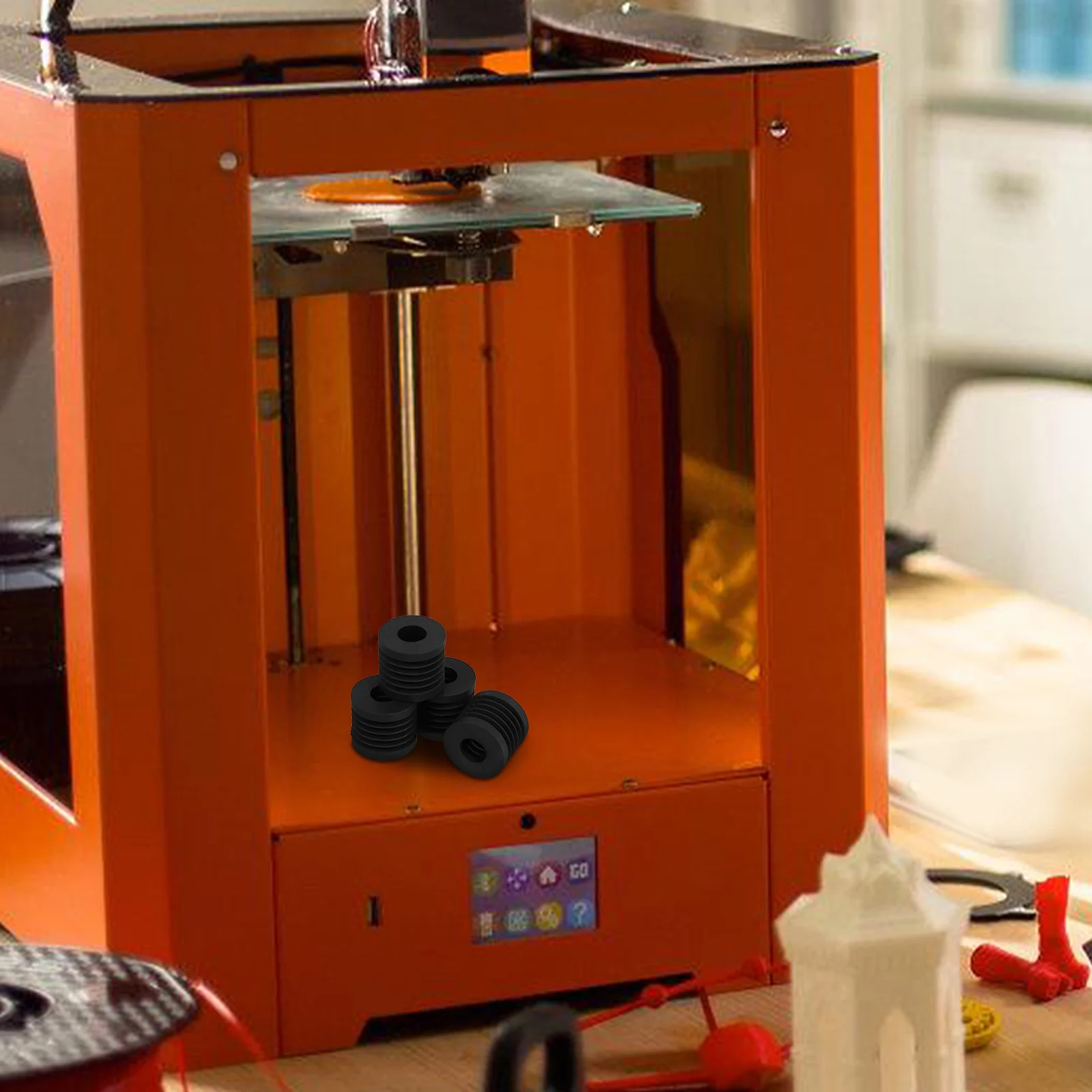 

4Pcs 3D Printer Cushioning Pads Anti Vibration Feet for Stable Printing Performance Damping Pads Shock Absorbers Isolation