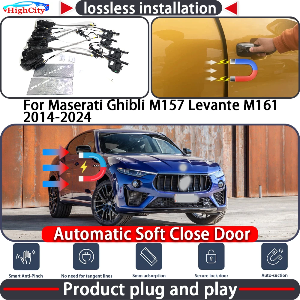 

HighCity Electric Closing Door Lock Actuator for Maserati Ghibli M157 Levante M161 2014-2024 Soft Close Power Latch System Auto